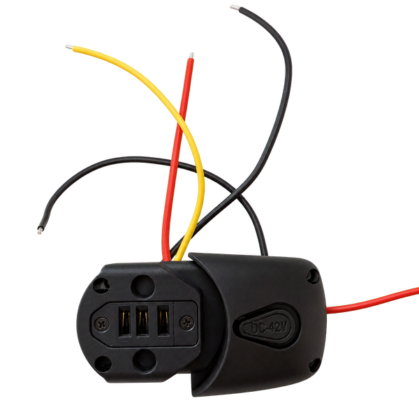 Levy Plus battery bottom cap with charging socket and 3-pin connector