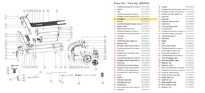 Frame Set exploded diagram + parts key — ES400A CONTROLLER highlighted (OKAI ES400)