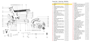 Frame Set exploded diagram + parts key — ES400A/B REFLECTOR highlighted (OKAI ES400)