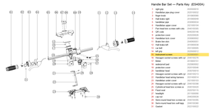 Handlebar Set exploded diagram + parts key — OKAI ES400 Instrument Screen highlighted (OKAI ES400)