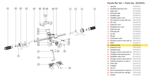 Handlebar Set exploded diagram + parts key — OKAI ES400 Waterproof Pad highlighted (OKAI ES400)