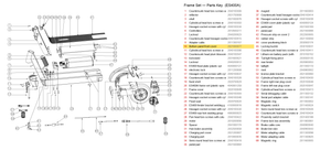 Frame Set exploded diagram + parts key — OKAI ES400 Bottom Panel Front Cover highlighted (OKAI ES400)