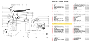 Frame Set exploded diagram + parts key — OKAI ES400A Frame Set (Plastic Spray + Labeling) highlighted (OKAI ES400)