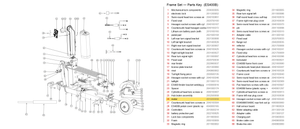 Frame Set exploded diagram + parts key — OKAI ES400 Motor highlighted (OKAI ES400)