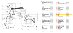 Frame Set exploded diagram + parts key — OKAI ES400 Tail light / Brake Light highlighted (OKAI ES400)