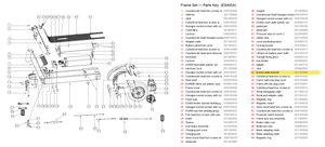 Frame Set exploded diagram + parts key — OKAI ES400 License Plate Bracket highlighted (OKAI ES400)