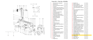 Frame Set exploded diagram + parts key — OKAI ES400 Adapter Cable highlighted (OKAI ES400)