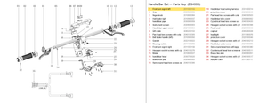 Handlebar Set exploded diagram + parts key — OKAI ES400 Front Turn Signal Left highlighted (OKAI ES400)