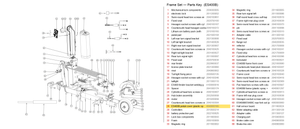Frame Set exploded diagram + parts key — OKAI ES400B Pedal Cover (Plastic Spray) highlighted (OKAI ES400)