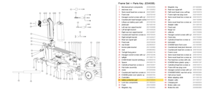 Frame Set exploded diagram + parts key — OKAI ES400 Battery Protection Pad highlighted (OKAI ES400)