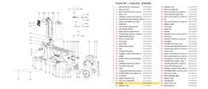 Frame Set exploded diagram + parts key — OKAI ES400 Foam highlighted (OKAI ES400)