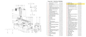 Frame Set exploded diagram + parts key — OKAI ES400 Rear Turn Signal Left highlighted (OKAI ES400)