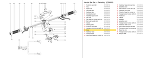 Handlebar Set exploded diagram + parts key — OKAI ES400B Meter / Display / LCD highlighted (OKAI ES400)