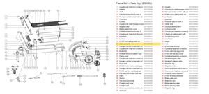 Frame Set exploded diagram + parts key — OKAI ES400A Electronic Lock (5V, UL) highlighted (OKAI ES400)