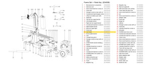 Frame Set exploded diagram + parts key — OKAI ES400B Rear Fender (297 × 108 × 148) highlighted (OKAI ES400)