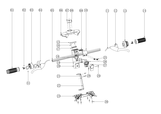 OKAI Throttle - SKU 2010800080 - assembly reference