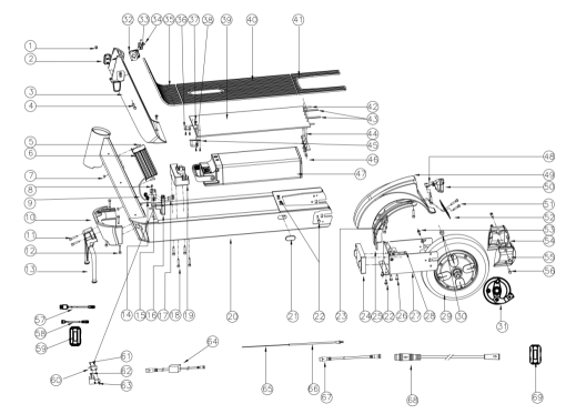 OKAI Charging port cover - SKU 2021200007 - assembly reference