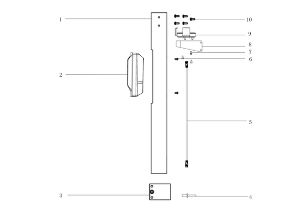 OKAI Wireless charging bracket - SKU 2031400019 - assembly reference