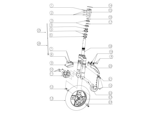 OKAI Semi-round head torx screws with column - SKU 2040100370 - assembly reference