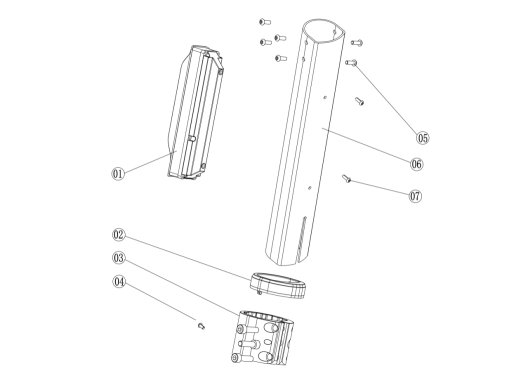 OKAI Semi-round head torx screws with column - SKU 2040100446 - assembly reference