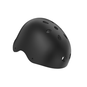 OKAI Sharing Helmet (Black) — front three-quarter view