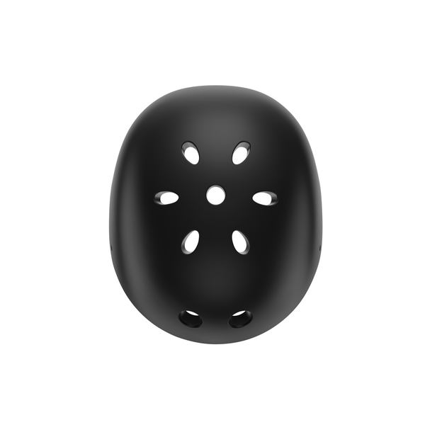 OKAI Sharing Helmet (Black) — top view showing vents
