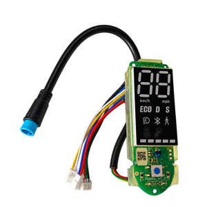 Segway Max 2.0 LCD display board and wiring, background removed