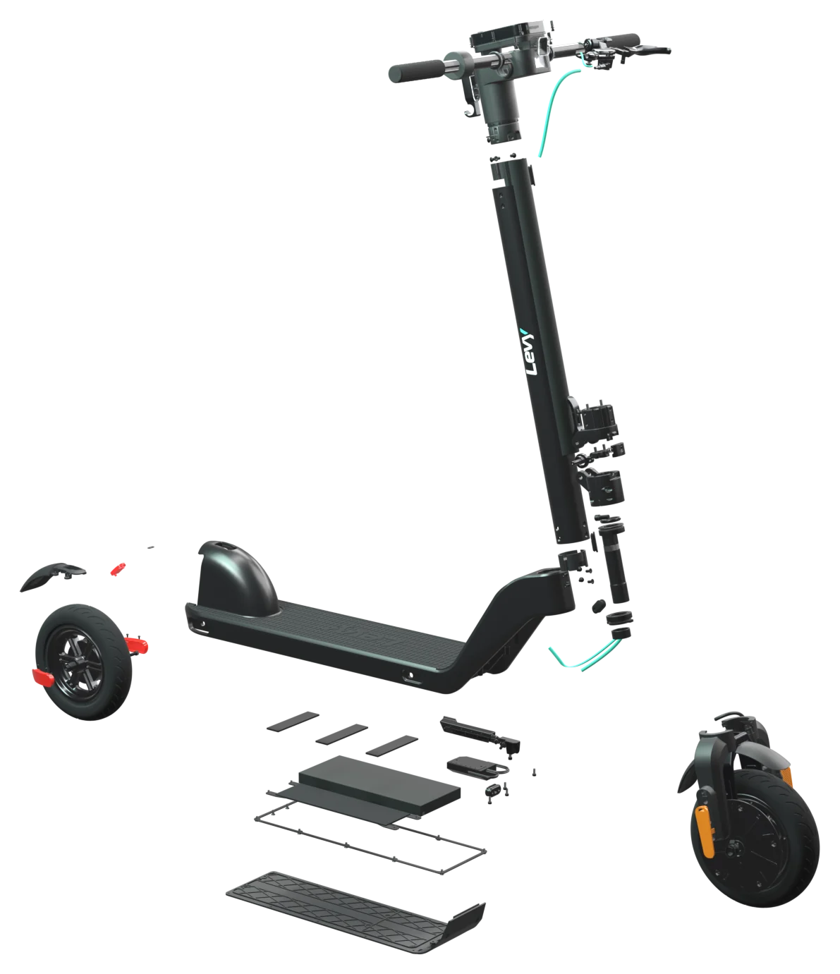 Levy Max exploded view showing its modules
